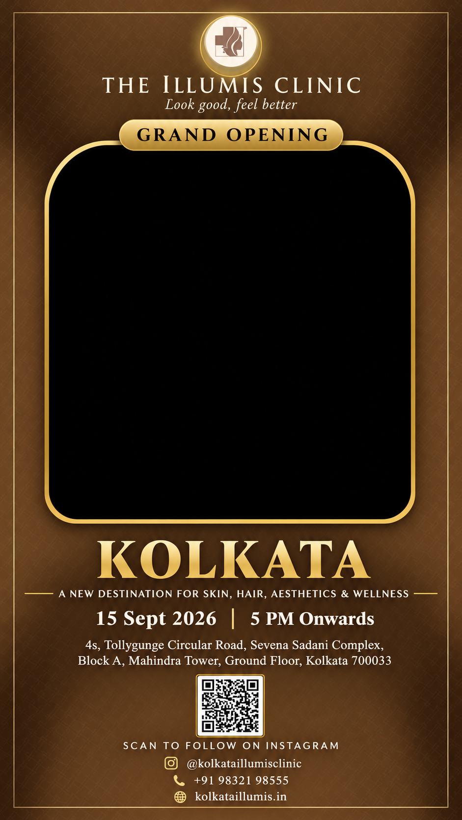Illumis Clinic Kolkata Grand Opening frame for members and creators